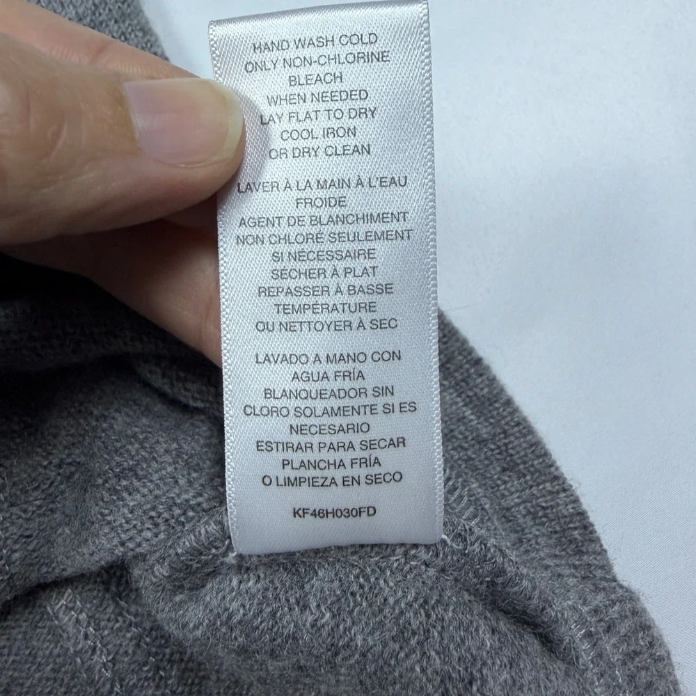 Michael Kors Knit Blazer Mens Large Gray 100% Wool 2-Button Sweater Jacket F28